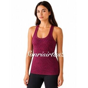 Lululemon Swiftly Tech Racerback Tank Top Size 4 Heathered Berry Rumble Running